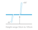 16318 - Bariatric Drop End avec roues escamotables